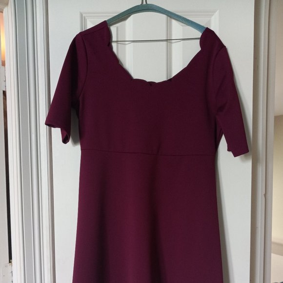 Maroon Maternity Cocktail Dress - Picture 1 of 2